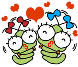 Ranran hairy caterpillar sticker #2475613