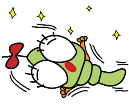 Ranran hairy caterpillar sticker #2475622