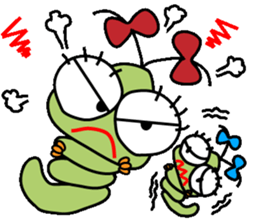 Ranran hairy caterpillar sticker #2475630