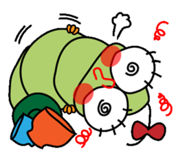 Ranran hairy caterpillar sticker #2475635