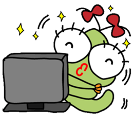 Ranran hairy caterpillar sticker #2475636