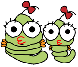 Ranran hairy caterpillar sticker #2475638