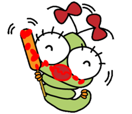 Ranran hairy caterpillar sticker #2475639