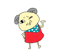 Moo of sheep with yukappa sticker #2476179