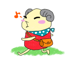 Moo of sheep with yukappa sticker #2476186