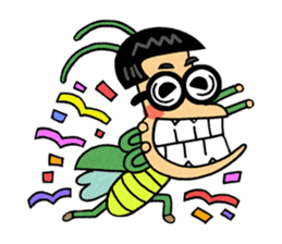 National grasshopper jaedol! sticker #2476828