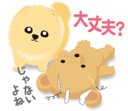 The tiny Pomeranian puppy sticker #2478241