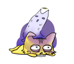 Sleepless Cat sticker #2479289