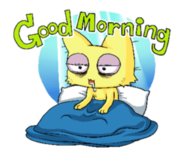 Sleepless Cat sticker #2479296