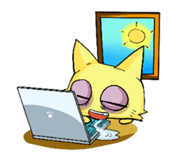 Sleepless Cat sticker #2479299