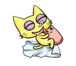 Sleepless Cat sticker #2479302