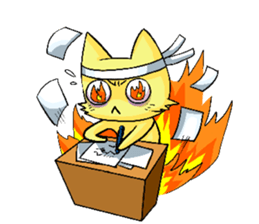 Sleepless Cat sticker #2479319