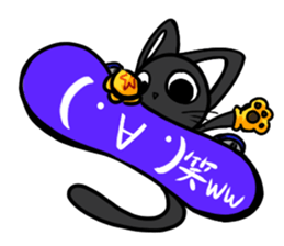 Cat in snowboard sticker #2480369