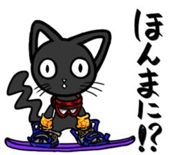 Cat in snowboard sticker #2480371