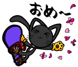 Cat in snowboard sticker #2480373