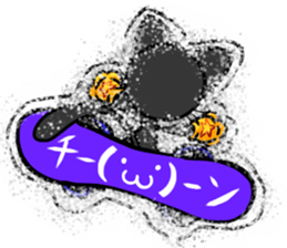 Cat in snowboard sticker #2480375