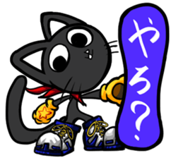 Cat in snowboard sticker #2480379