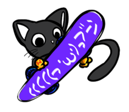 Cat in snowboard sticker #2480381