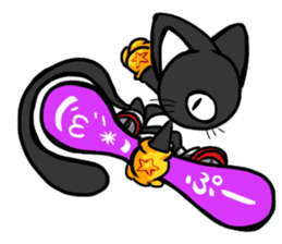 Cat in snowboard sticker #2480382