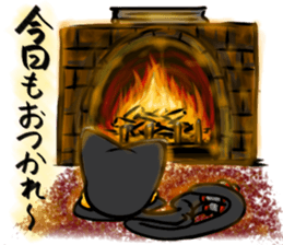 Cat in snowboard sticker #2480386