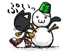 Cat in snowboard sticker #2480389