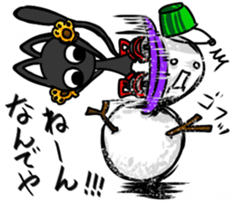 Cat in snowboard sticker #2480392