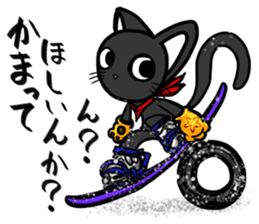 Cat in snowboard sticker #2480395