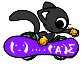 Cat in snowboard sticker #2480401