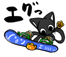 Cat in snowboard sticker #2480402