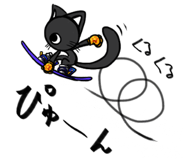 Cat in snowboard sticker #2480406