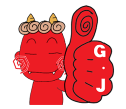 red oni no2 sticker #2481134