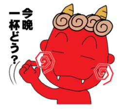 red oni no2 sticker #2481135