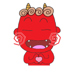 red oni no2 sticker #2481161