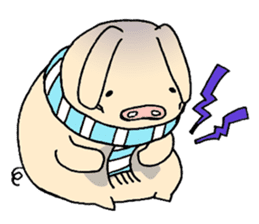 The E-ko's pig "Bu-chan". sticker #2483299