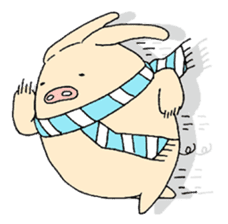 The E-ko's pig "Bu-chan". sticker #2483300