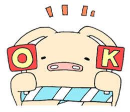 The E-ko's pig "Bu-chan". sticker #2483326