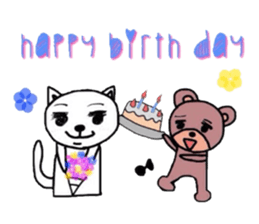 She and sometimes bear and cat sticker #2485486