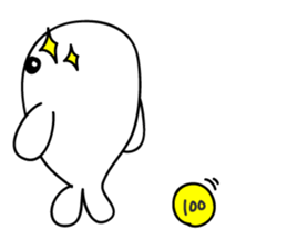 white seal Kamora sticker #2487877