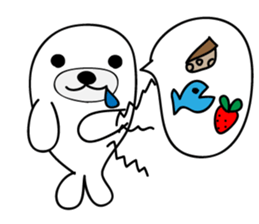 white seal Kamora sticker #2487893