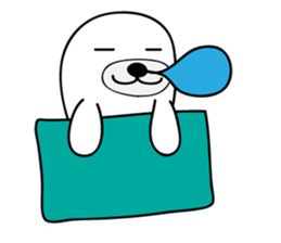 white seal Kamora sticker #2487898