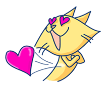 Yellow cat! He is punch! sticker #2488187