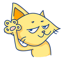 Yellow cat! He is punch! sticker #2488193