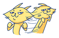 Yellow cat! He is punch! sticker #2488207