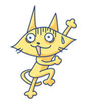 Yellow cat! He is punch! sticker #2488216