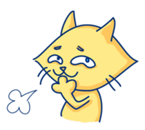 Yellow cat! He is punch! sticker #2488217