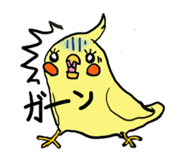 Cute cockatiels sticker #2488225