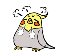 Cute cockatiels sticker #2488226