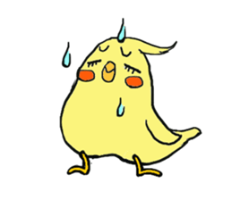 Cute cockatiels sticker #2488227