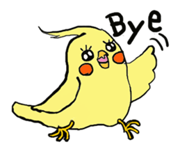 Cute cockatiels sticker #2488230