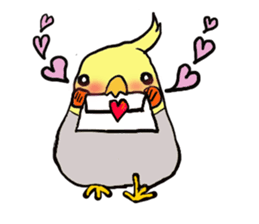 Cute cockatiels sticker #2488234